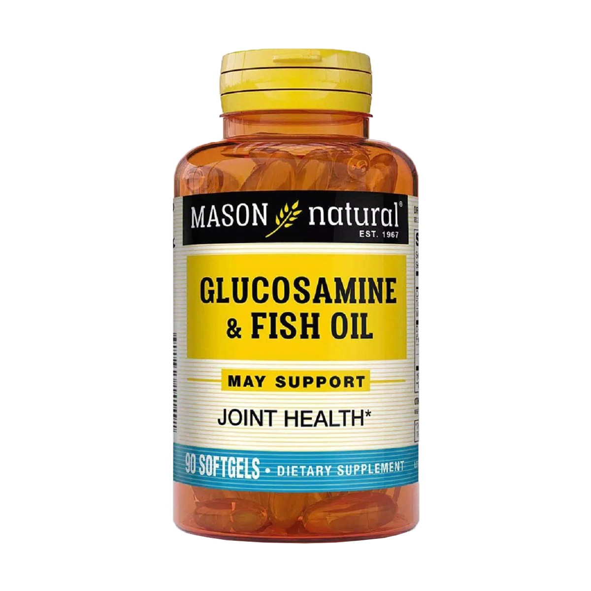

Глюкозамін та риб'ячий жир Mason Natural Glucosamine & Fish Oil, 90 капсул