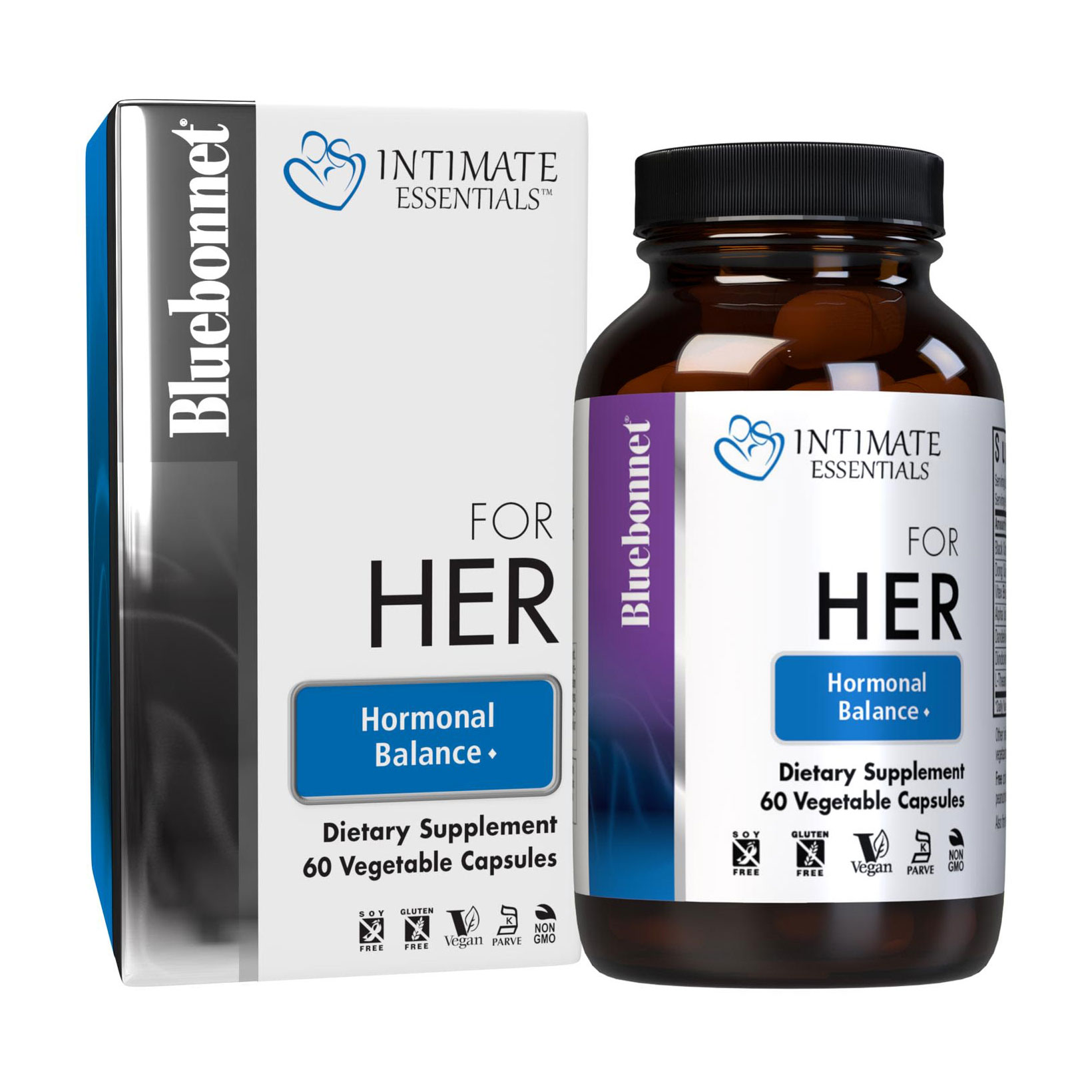 

Комплекс для неї Bluebonnet Nutrition Intimate Essentials For Her Hormonal Balance, 60 капсул