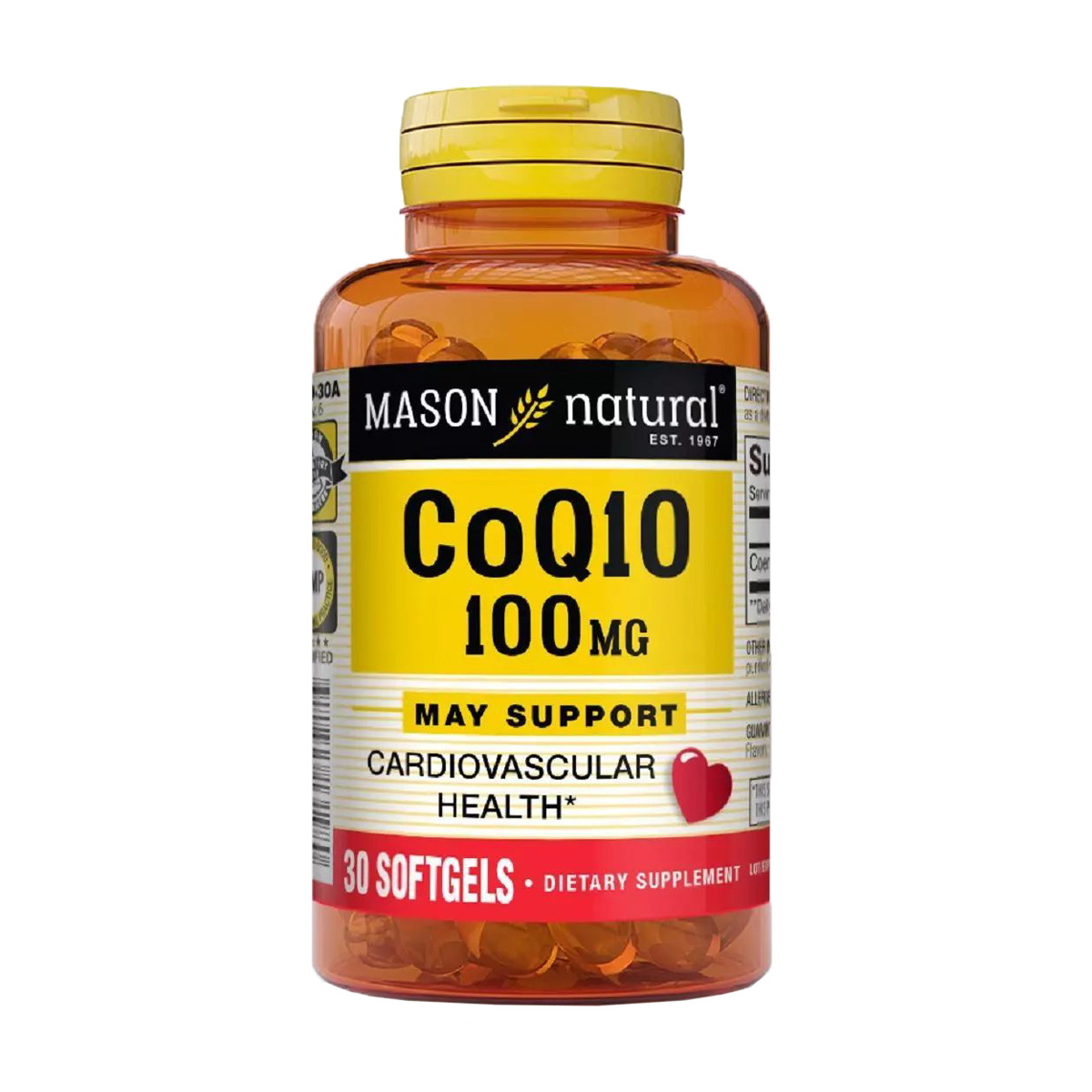 

Коензим Mason Natural Co Q10, 100 мг, 30 капсул