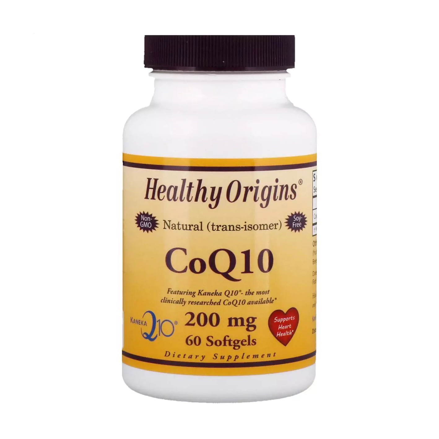 

Коензим Q10 Healthy Origins Coenzyme Q10, 200 мг, 60 желатинових капсул