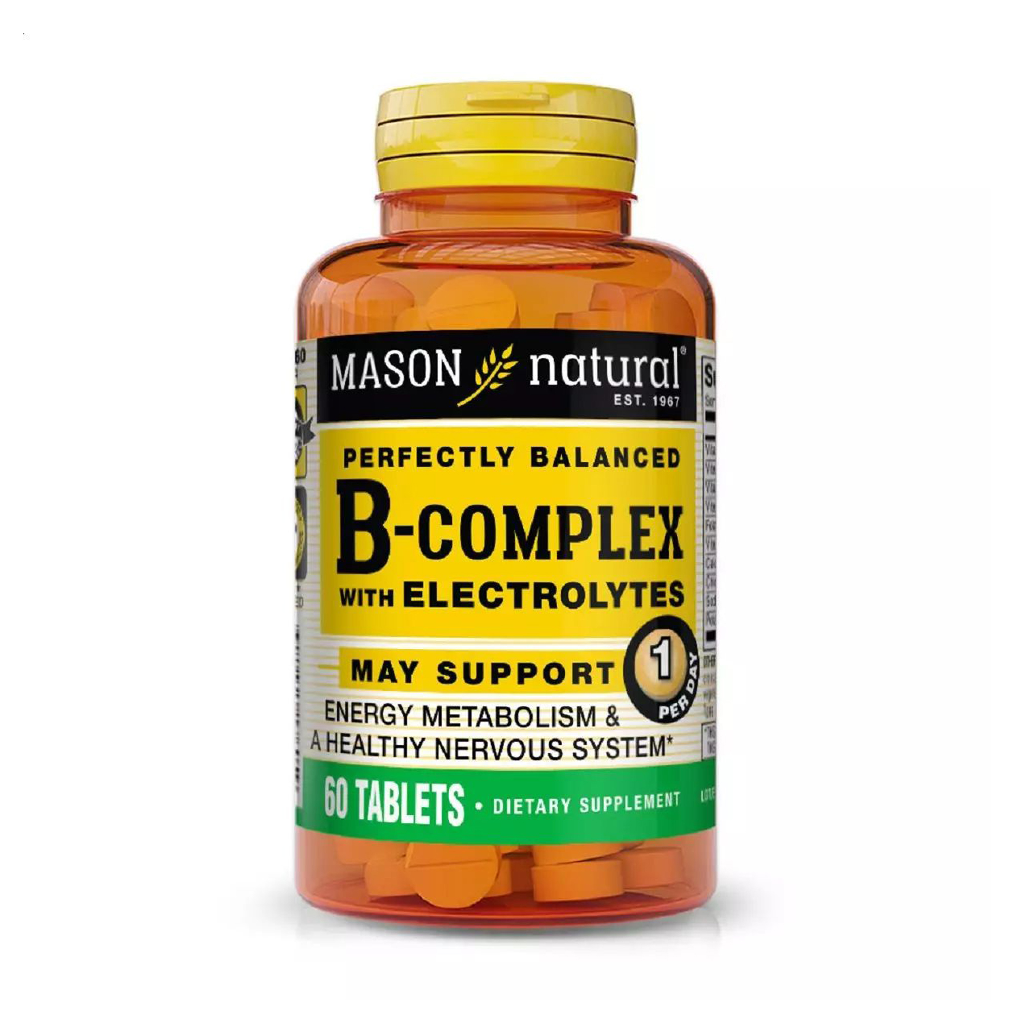 

B-комплекс з електролітами Mason Natural B-Complex With Electrolytes, 60 таблеток
