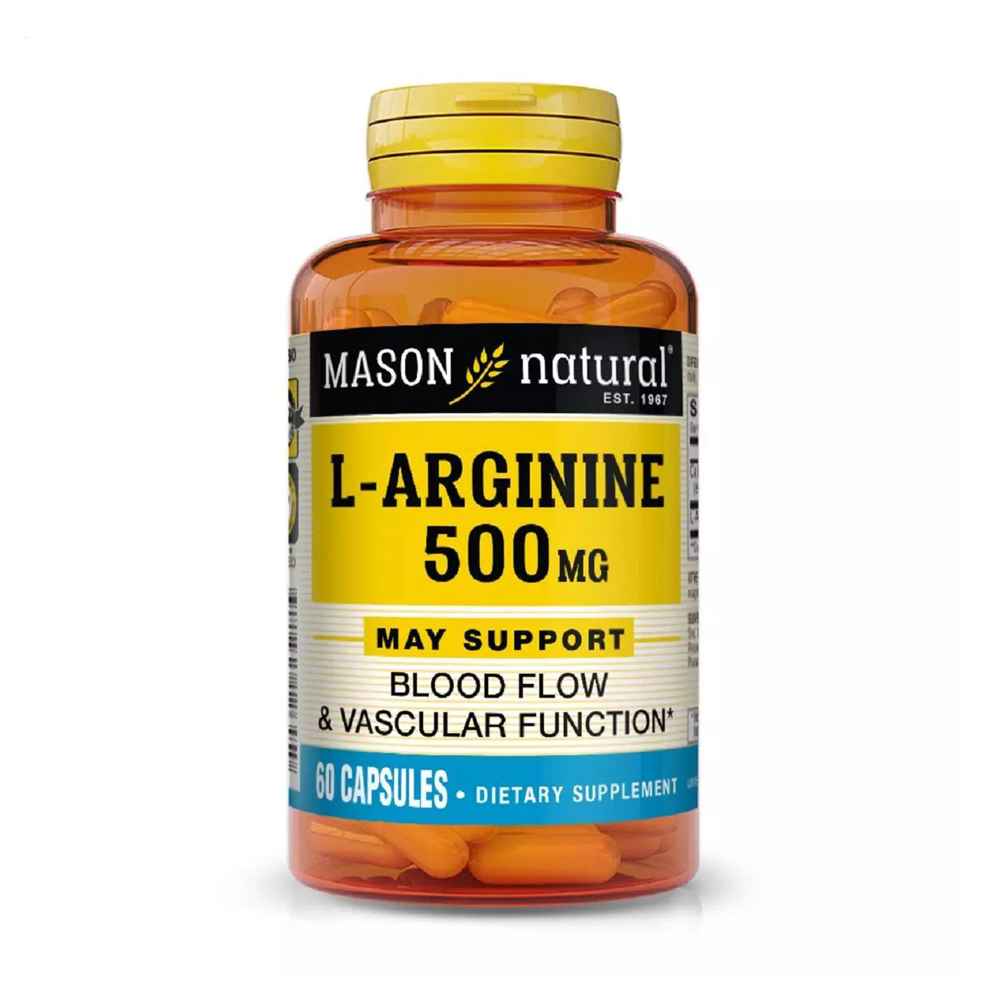 

L-Аргінін Mason Natural L-Arginine 500 мг, 60 капсул