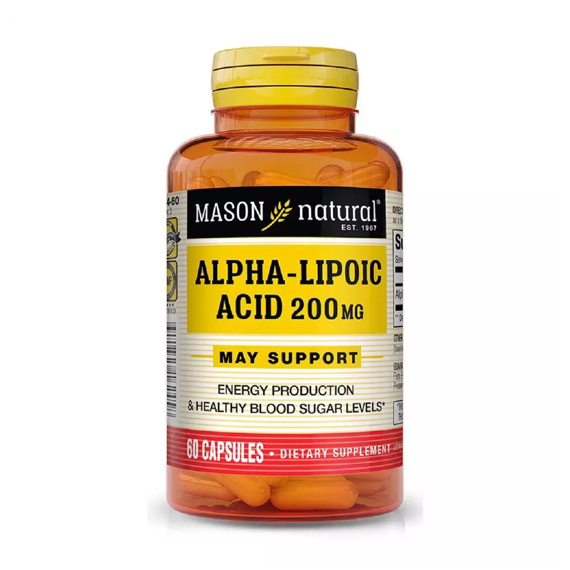 

Альфа-ліпоєва кислота Mason Natural Alpha Lipoic Acid 200 мг, 60 капсул