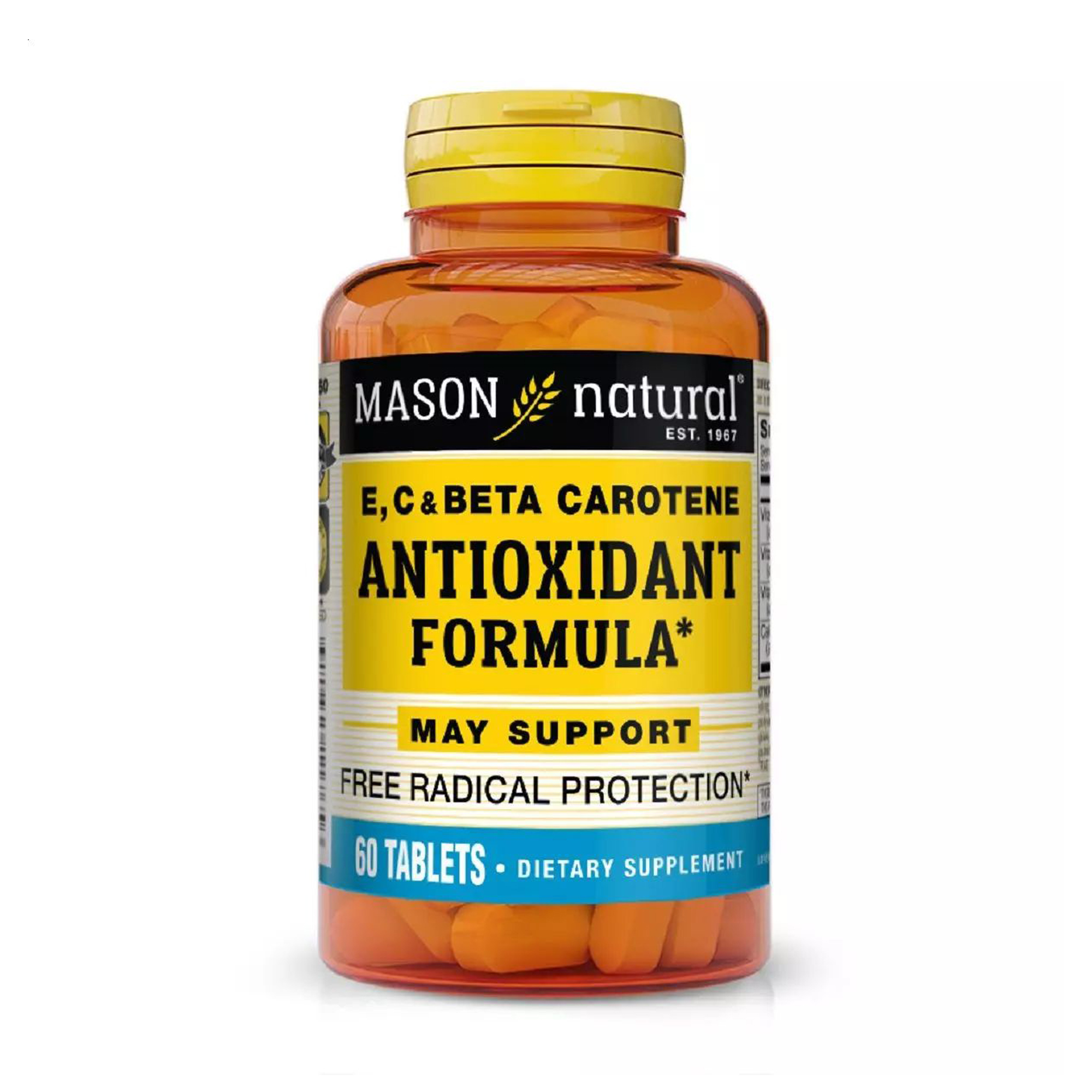 

Уцінка! Антиоксидант Mason Natural Antioxidant Formula Vitamin E, C & Beta Carotene, 60 таблеток