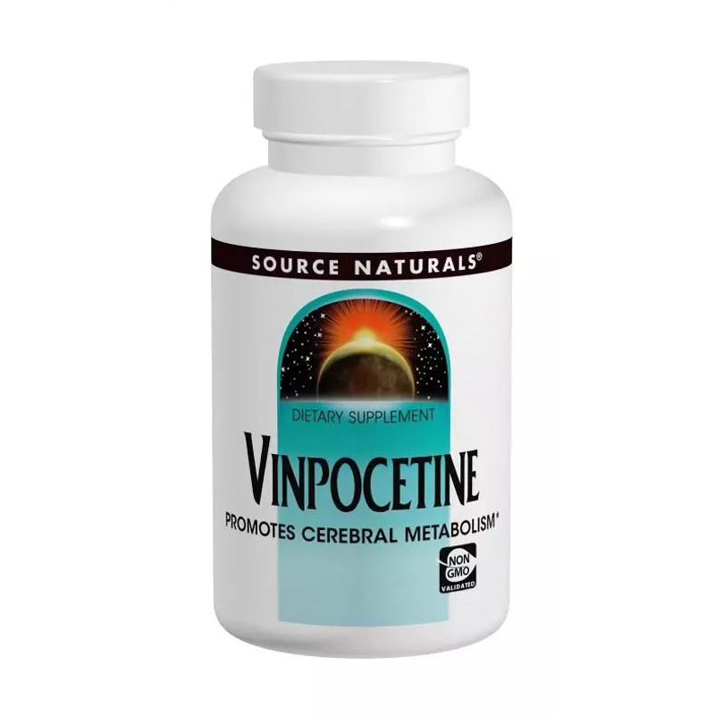 

Вінпоцетин Source Naturals Vinpocetine, 10 мг, 120 таблеток