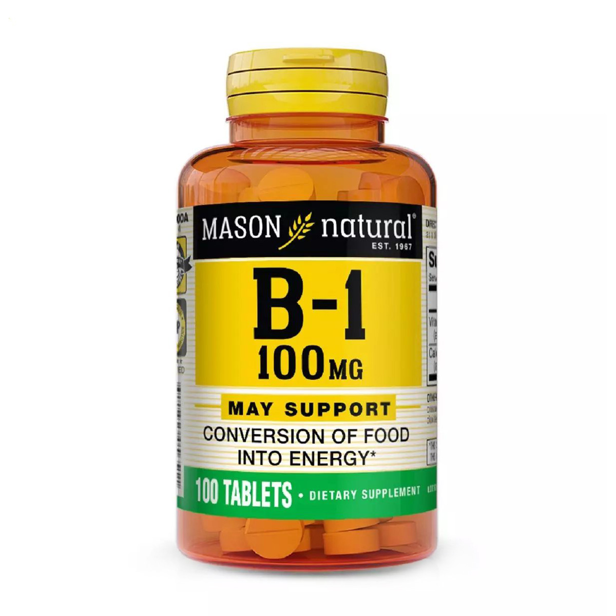 

Вітамін B1 Mason Natural Vitamin B1, 100 мг, 100 таблеток