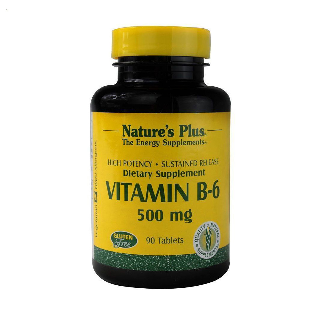 

Вітамін B6 NaturesPlus Vitamin B6, 500 мг, 90 таблеток