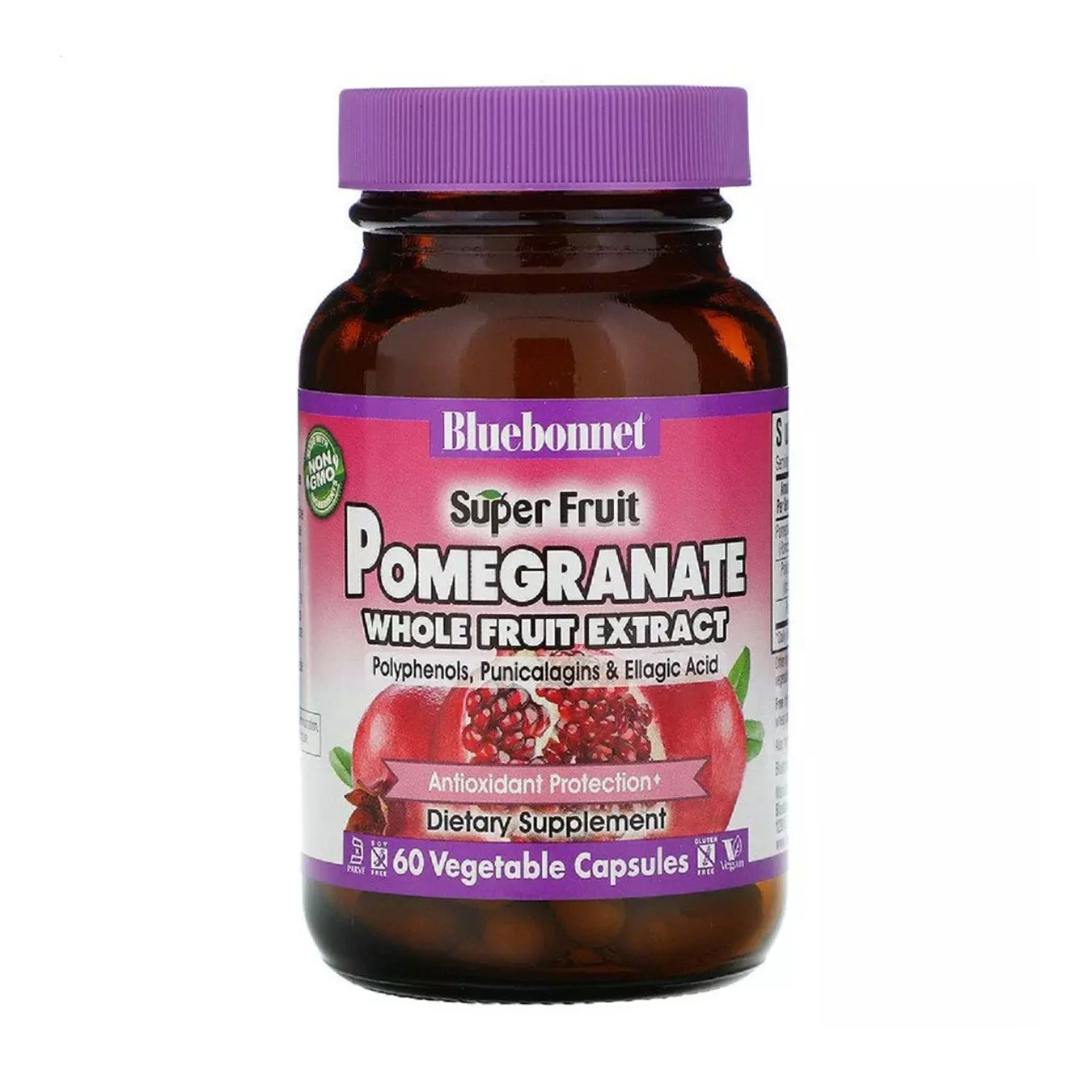 

Екстракт плодів гранату Bluebonnet Nutrition Pomegranate Whole Fruit Extract, 60 капсул