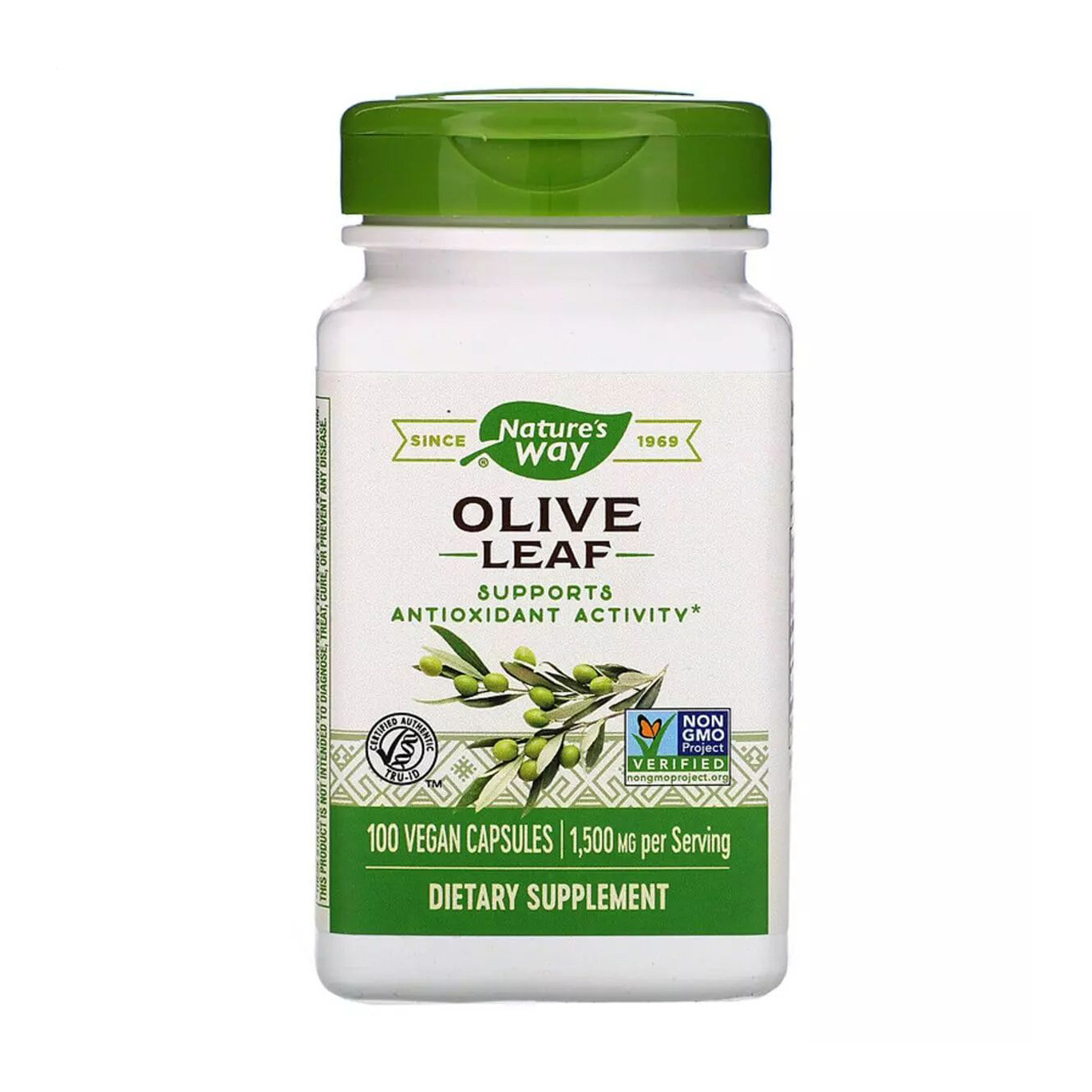 

Оливкове листя Nature's Way Olive Leaf 1500 мг, 100 капсул