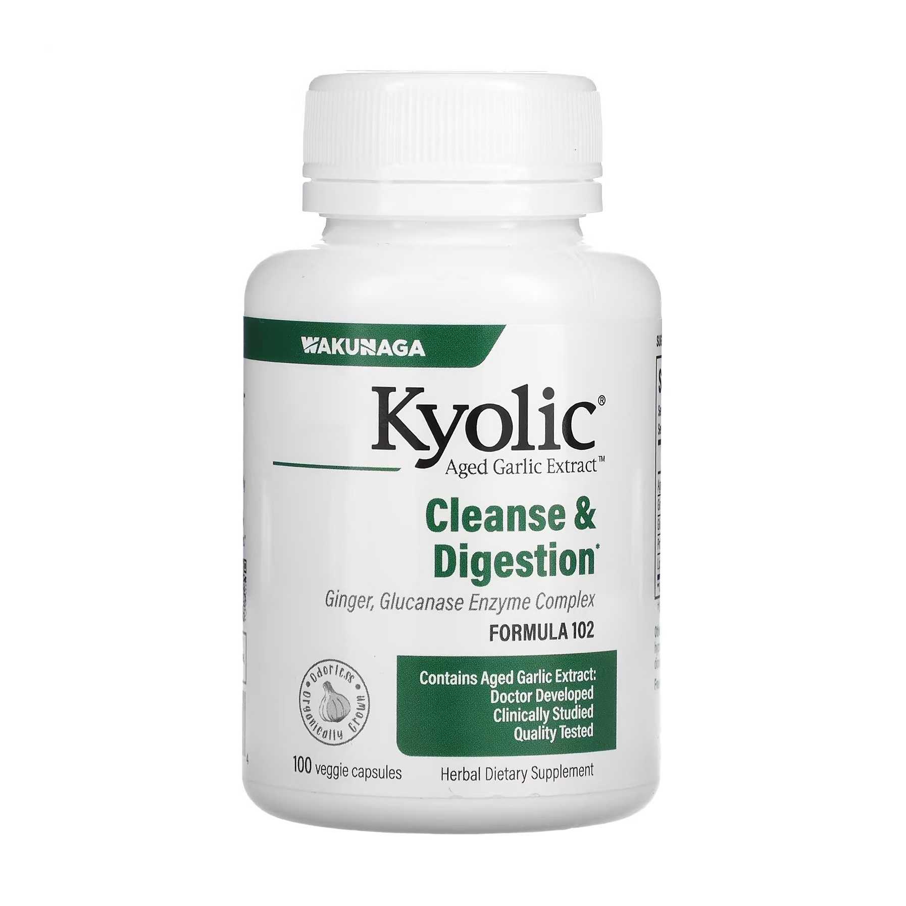 

Екстракт часнику Kyolic Aged Garlic Extract Candida Cleanse & Digestion Formula 102, 100 капсул