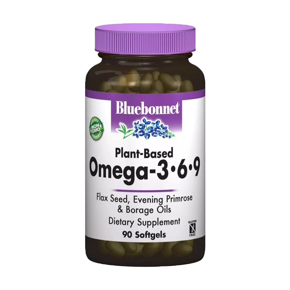

Омега 3-6-9 Bluebonnet Nutrition Omega 3-6-9 на рослинній основі, 90 капсул