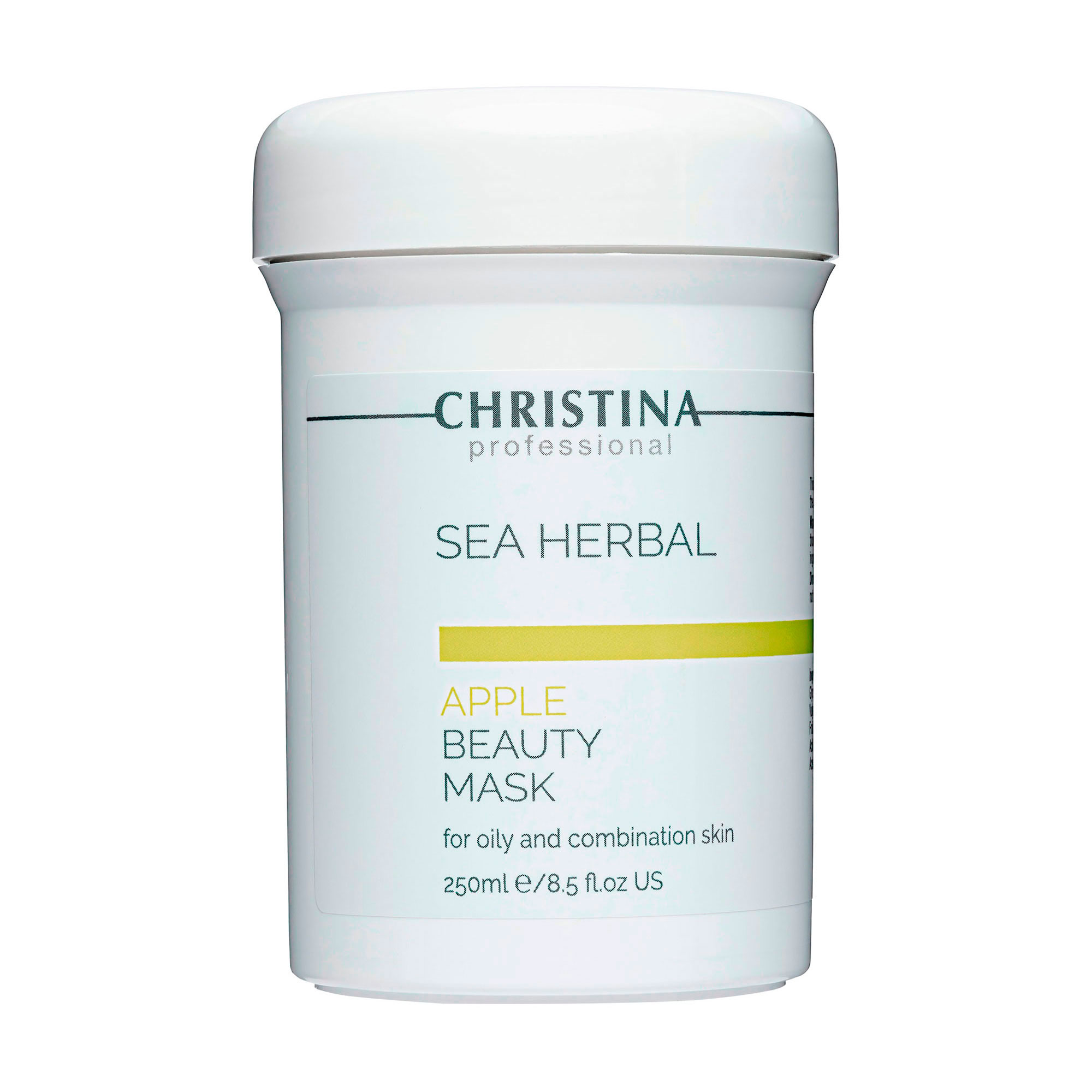 

Яблучна маска для обличчя Christina Sea Herbal Beauty Mask Green Apple для жирної та комбінованої шкіри, 250 мл