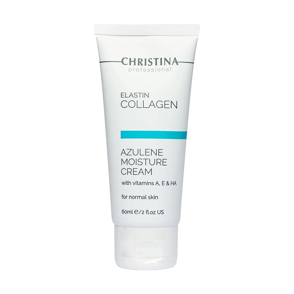 

Зволожувальний крем для обличчя Christina Elastin Collagen Azulene Moisture Cream with Vitamins A, E & HA, для нормальної шкіри, 60 мл