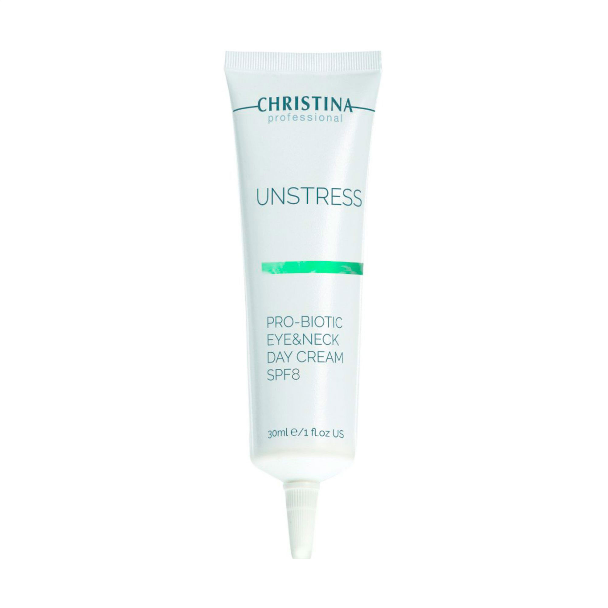 

Денний крем для шкіри навколо очей та шиї Christina Unstress Probiotic Eye & Neck Day Cream SPF 8, 30 мл