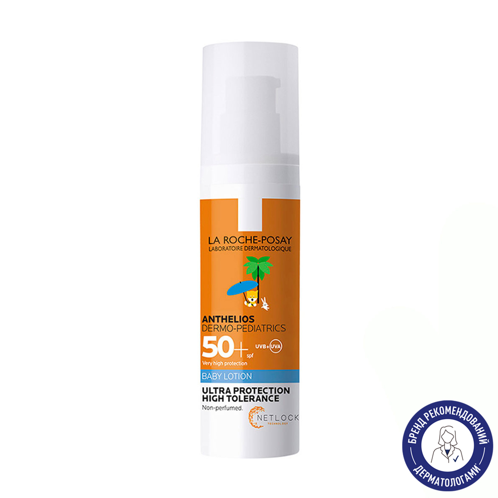 

Уцінка! Дитячий сонцезахисний лосьйон La Roche-Posay Anthelios Dermo Pediatrics Baby Lotion SPF 50+ для чутливої та схильної до атопії шкіри, 50 мл