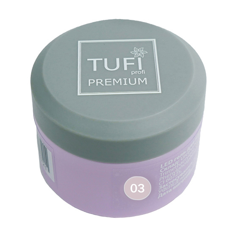 

LED-гель для нарощування нігтів Tufi profi Premium Gel 03 Pink, 5 г