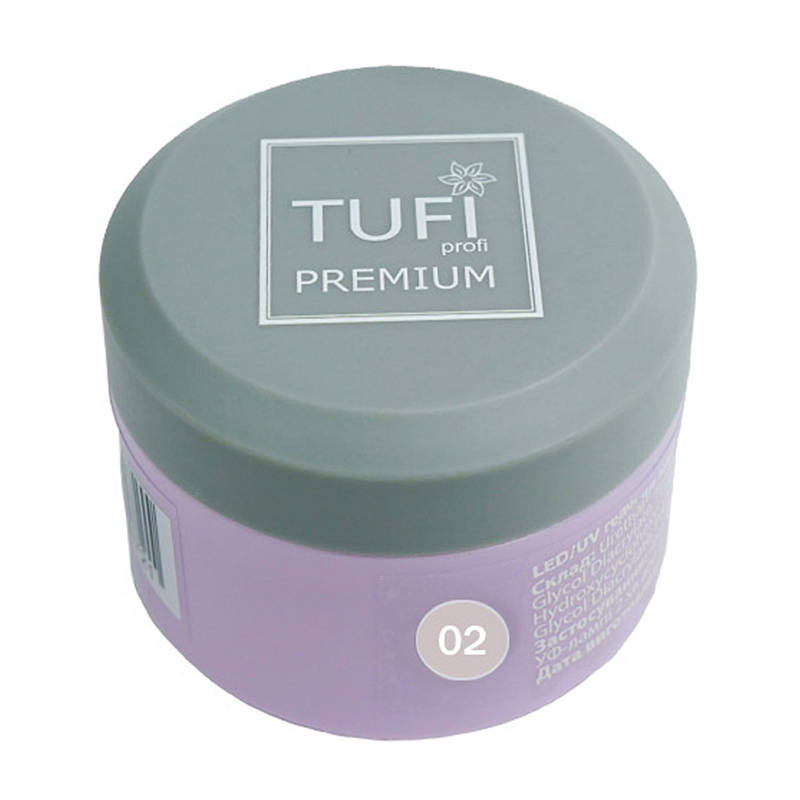 

Гель для нарощування нігтів Tufi profi Premium UV/LED Gel, 02 Milk, 15 г