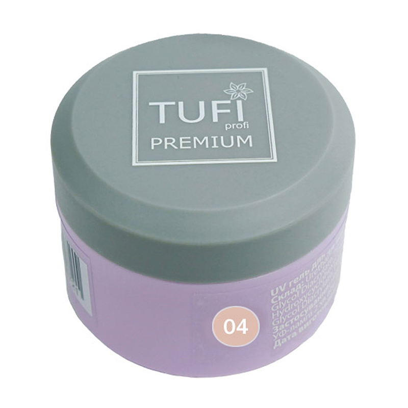 

Уцінка! Гель для нарощування нігтів Tufi Profi Premium UV Gel, 04 Cover Light, 15 г