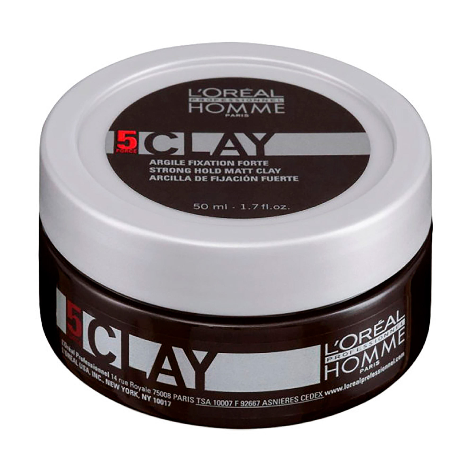 

Чоловіча матова глина для укладання волосся L'Oreal Professionnel Homme Clay Strong Hold Matt Clay, 50 мл