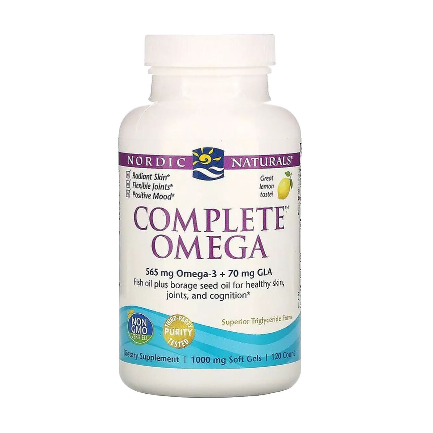

Омега комплекс Nordic Naturals Complete Omega, зі смаком лимону, 120 гелевих капсул