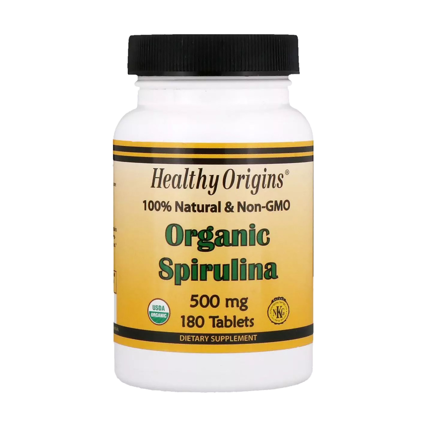 

Органічна спіруліна Healthy Origins Organic Spirulina 500 мг, 180 таблеток