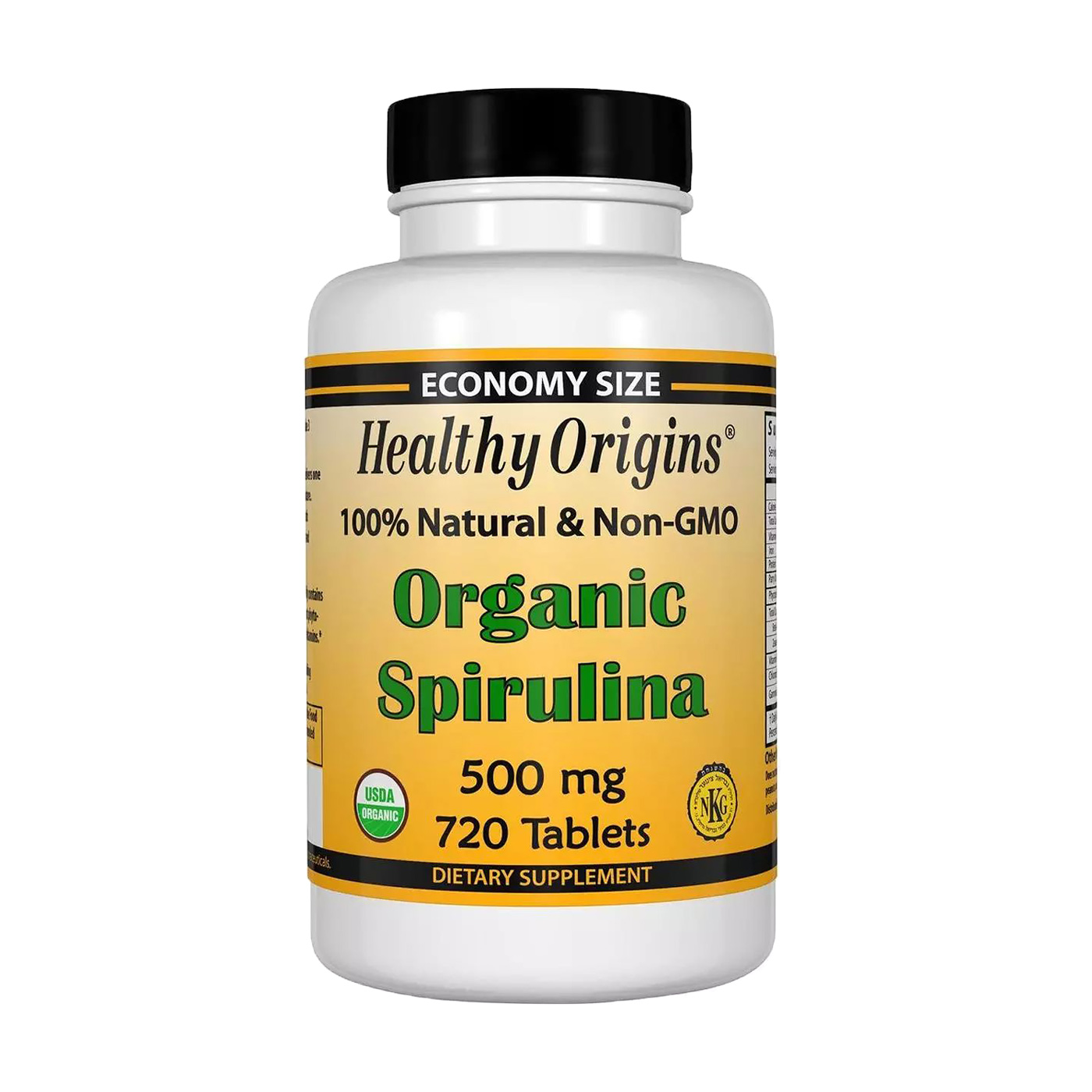 

Органічна спіруліна Healthy Origins Organic Spirulina 500 мг, 720 таблеток