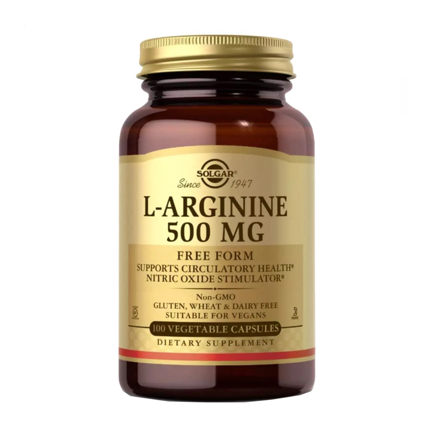 

L-Аргінін Solgar L-Arginine 500 мг, 100 капсул