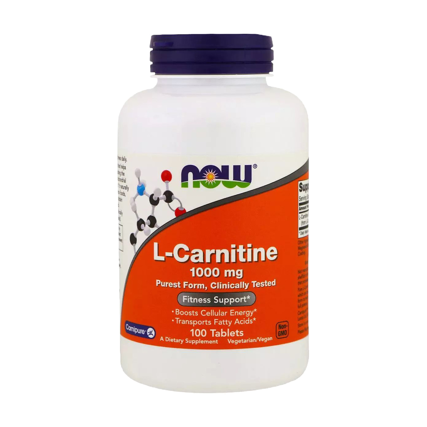 

L-Карнітин NOW foods L-Carnitine 1000 мг, 100 таблеток