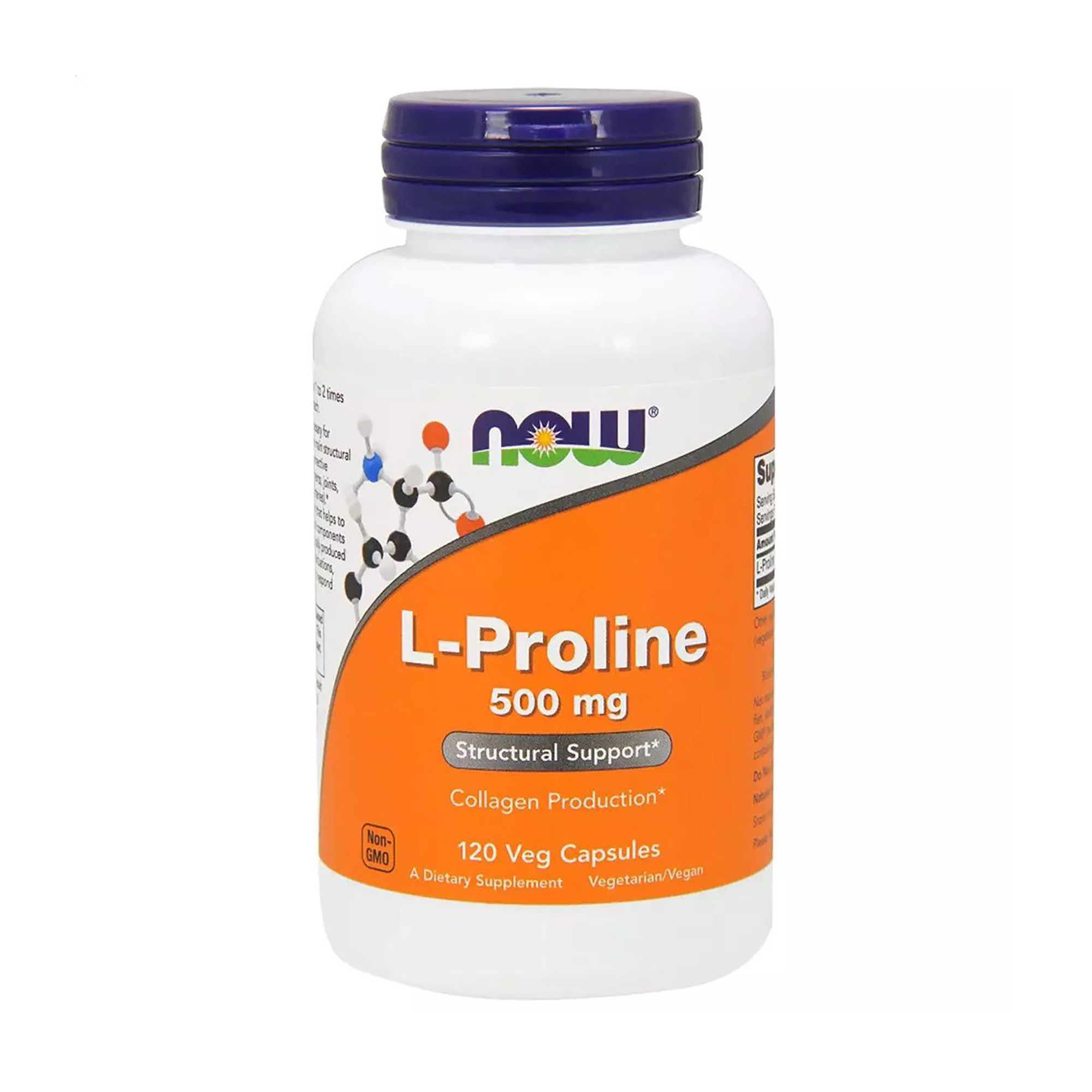 

L-Пролін NOW foods L-Proline 500 мг, 120 капсул