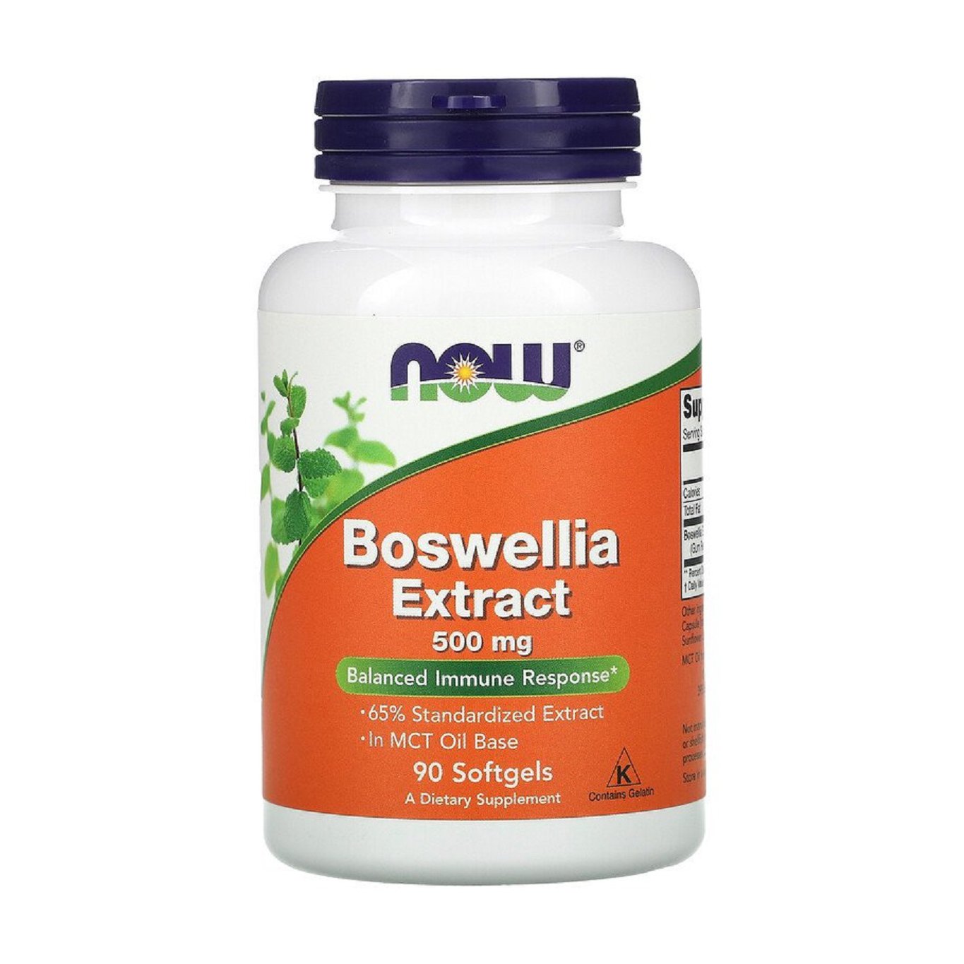 

Екстракт Босвелії NOW Foods Boswellia Extract 500 мг, 90 капсул