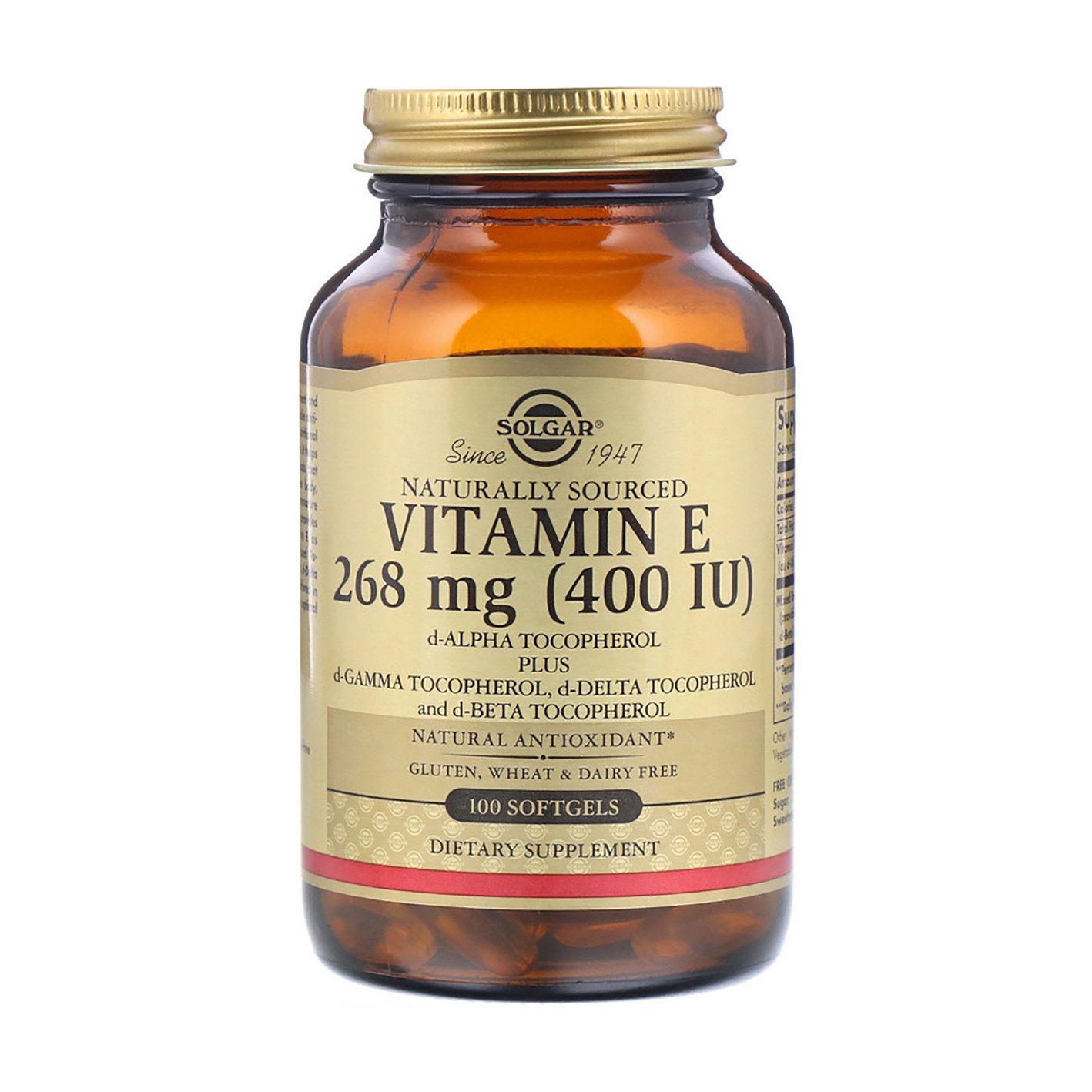 

Вітамін E Solgar Vitamin E 400 МО, 100 капсул