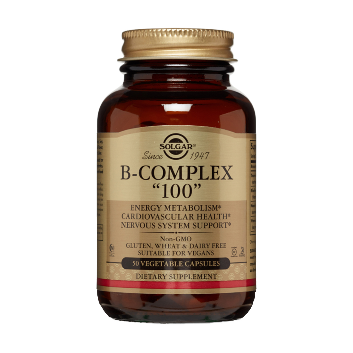 Комплекс вітамінів B 100 Solgar B-Complex 100, 50 капсул