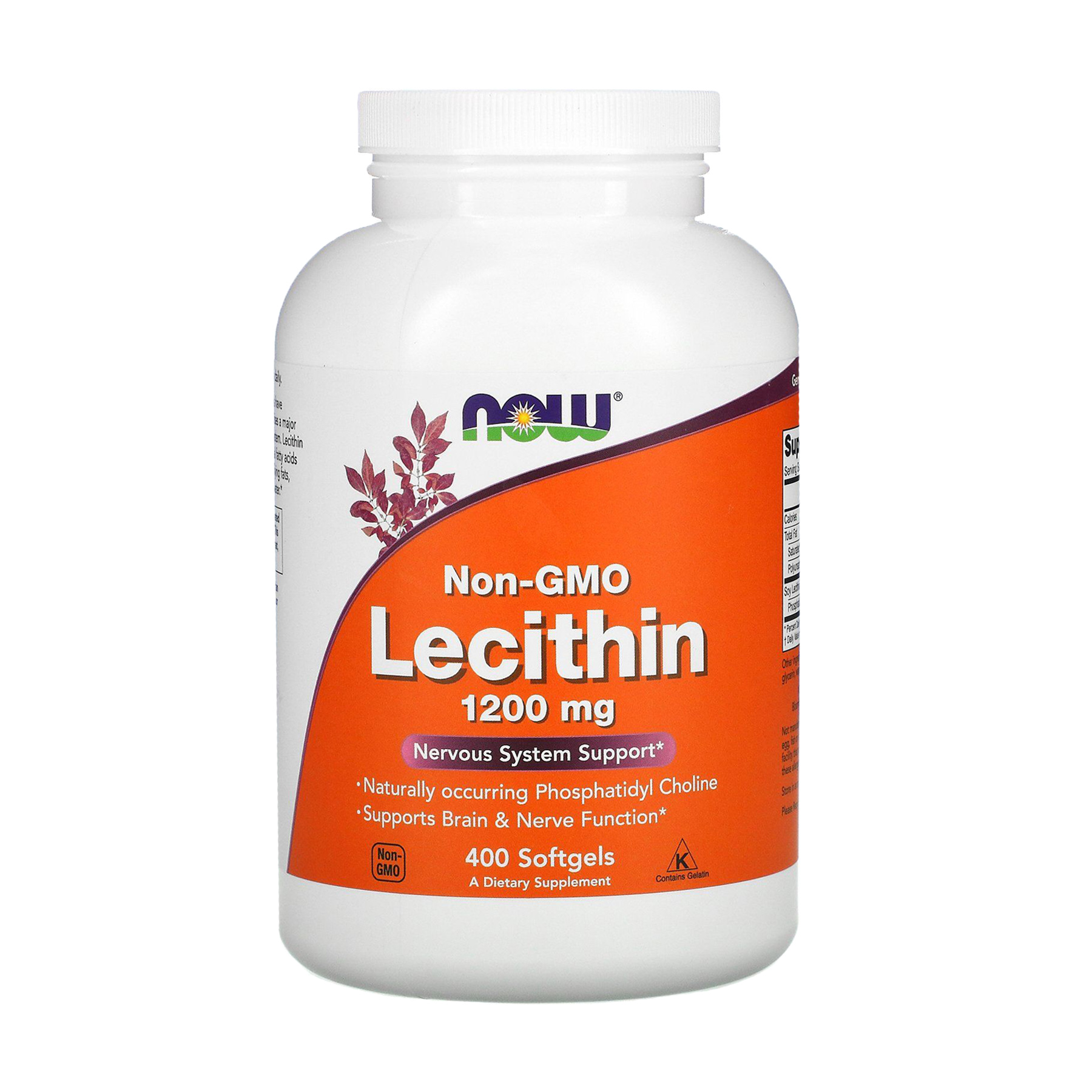 

Лецитин NOW Foods Lecithin 1200 мг, 400 капсул