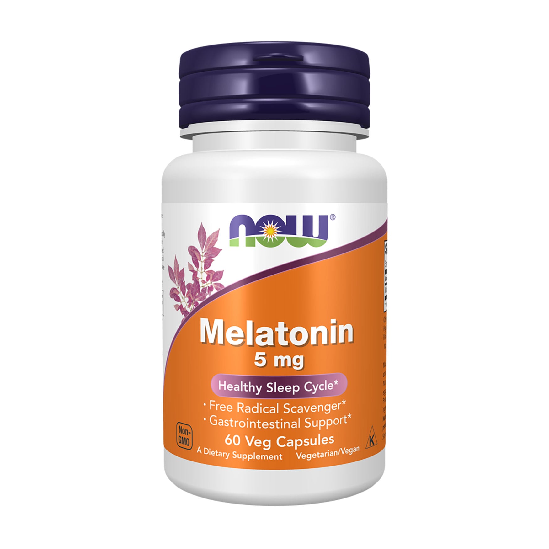 

Мелатонін NOW foods Melatonin 5 мг, 60 капсул