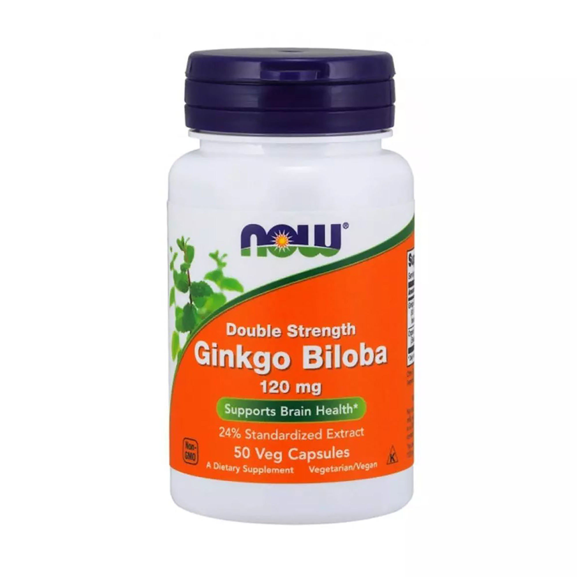 

Гінкго білоба NOW Foods Double Strength Ginkgo Biloba 120 мг, 50 капсул