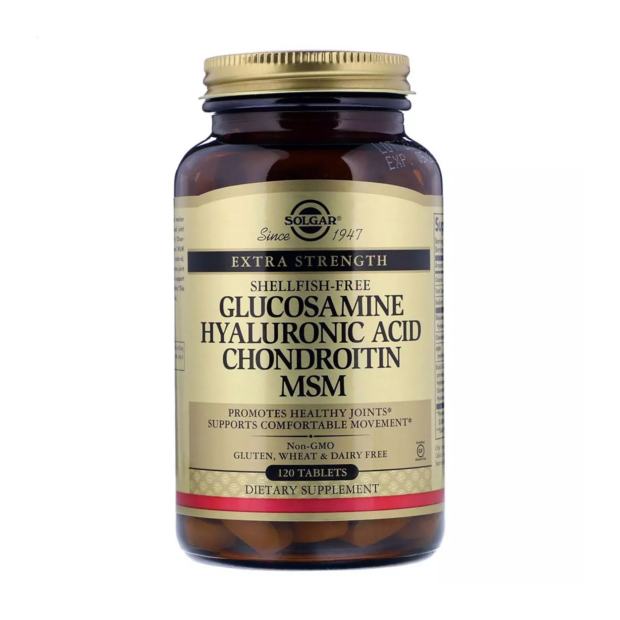 

Глюкозамін, гіалуронова кислота, хондроїтин і МСМ Solgar Glucosamine Hyaluronic Acid Chondroitin MSM, 120 таблеток
