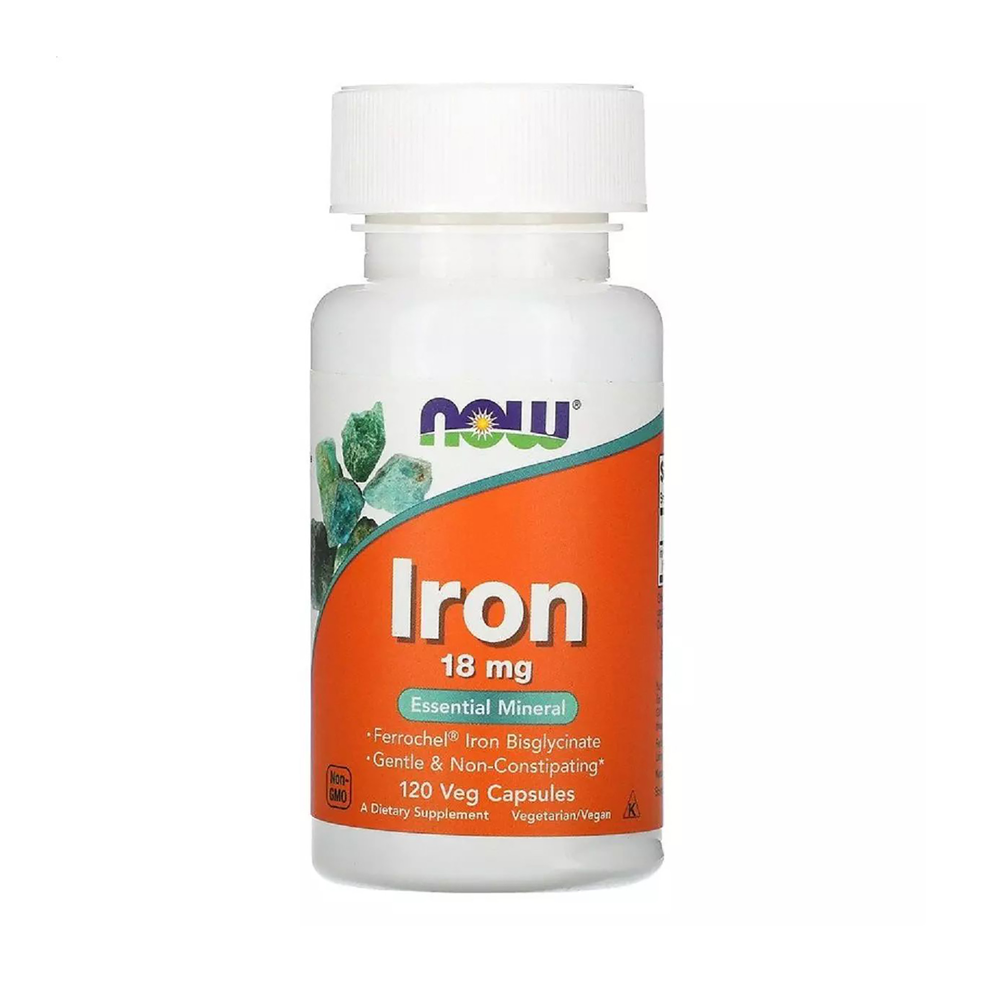 

Залізо NOW foods Iron 18 мг, 120 капсул, 120 капсул