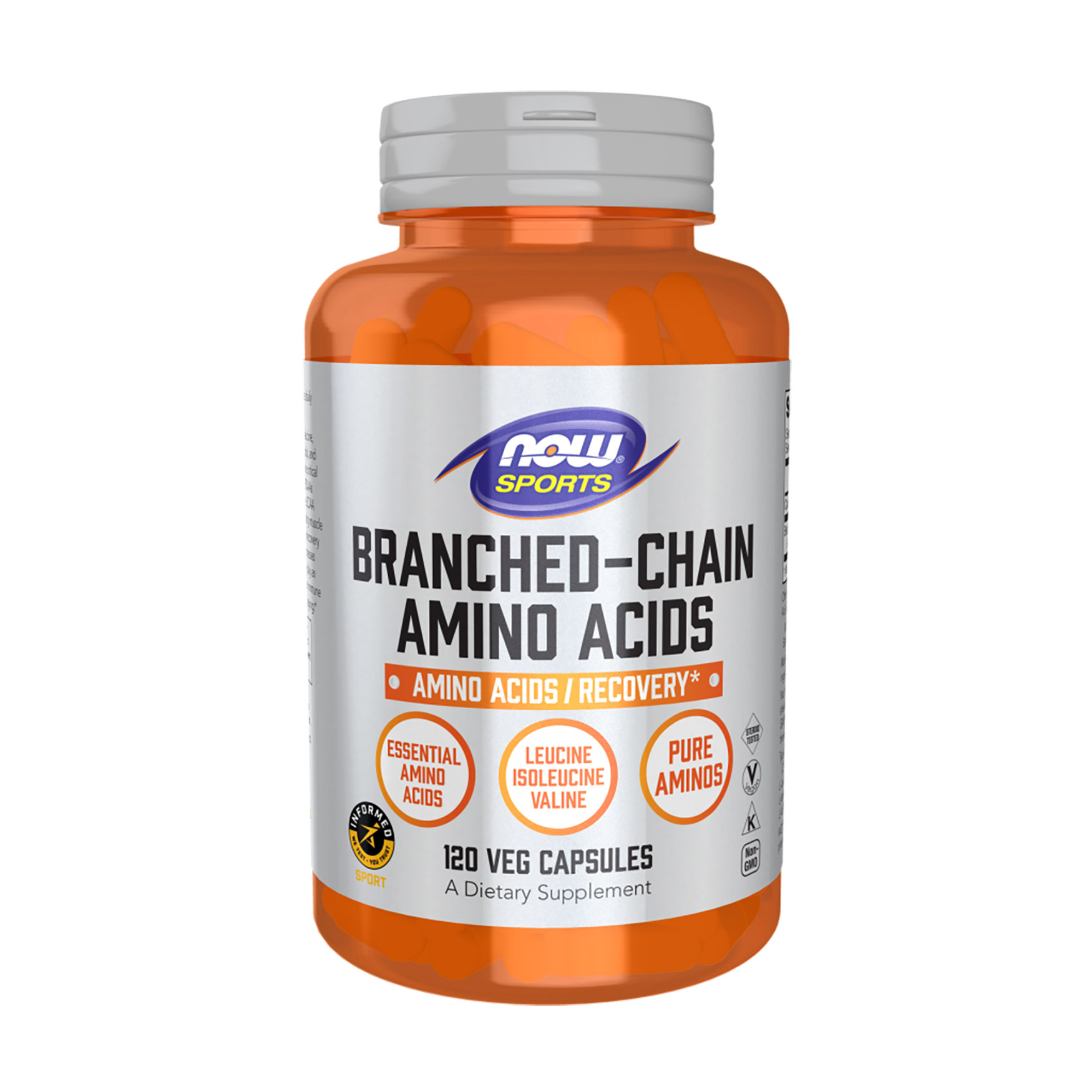 

Комлекс амінокислот з розгалуженими ланцюгами NOW foods Sports Branched Chain Amino Acids, 120 капсул