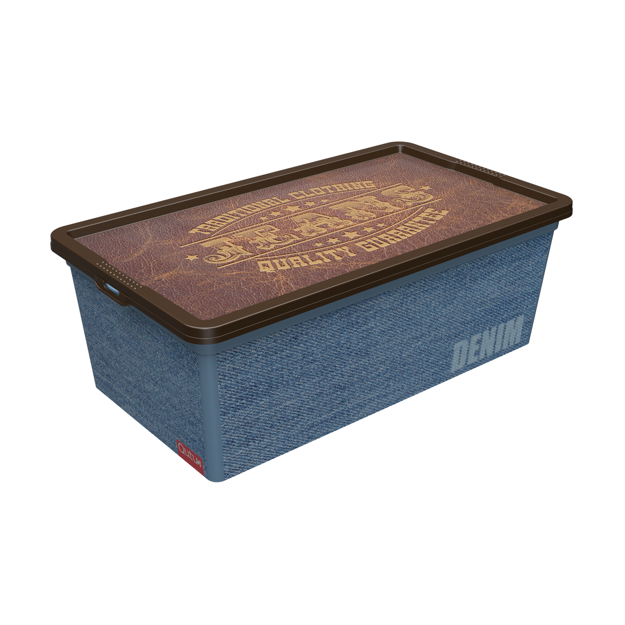 

Контейнер для зберігання QUTU Trend Box Denim Leather, 1.5*19*33.5 см, 5 л