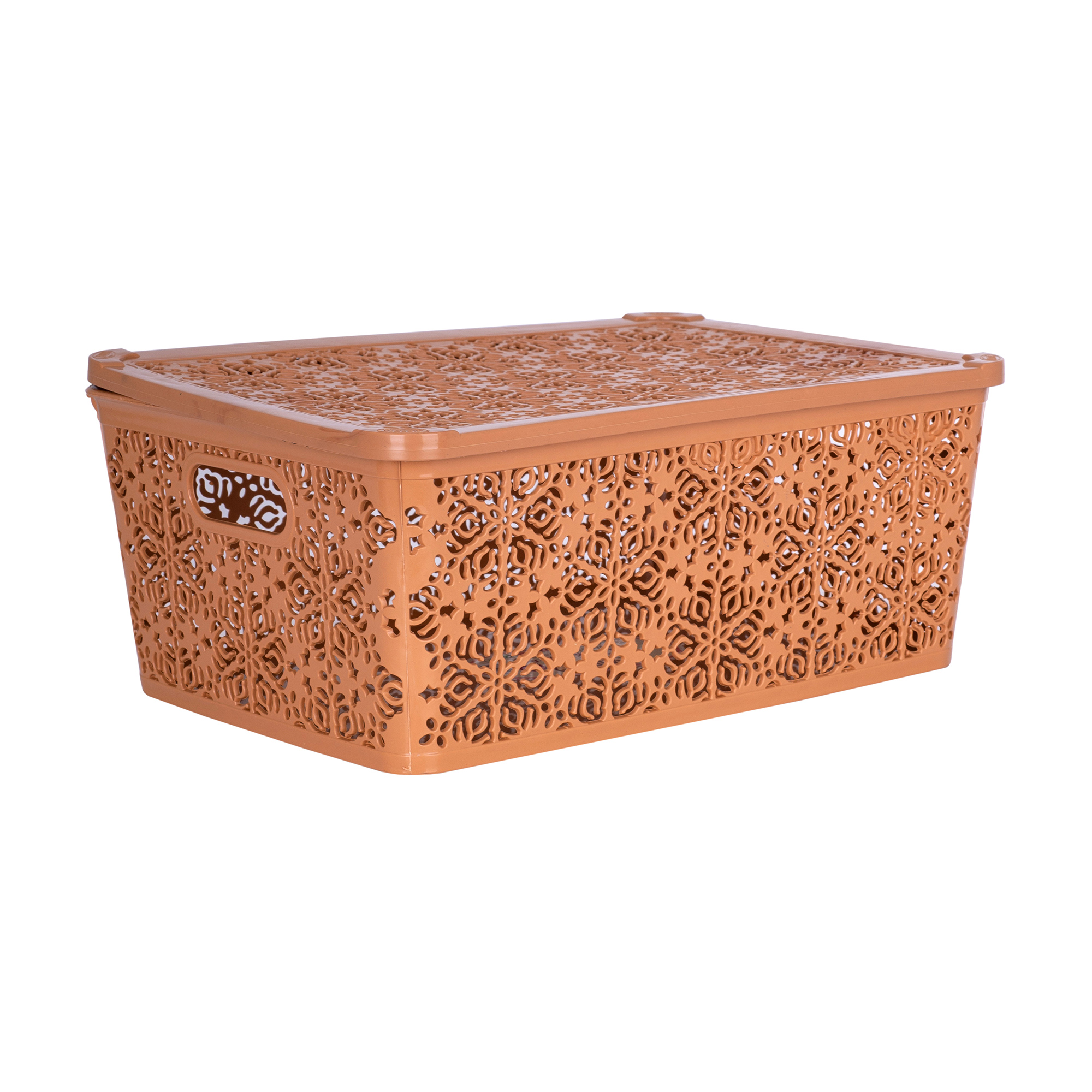 

Кошик для зберігання Violet House 0404 2 Ажур Caramel, 5*26.5*37,5 см, 14 л