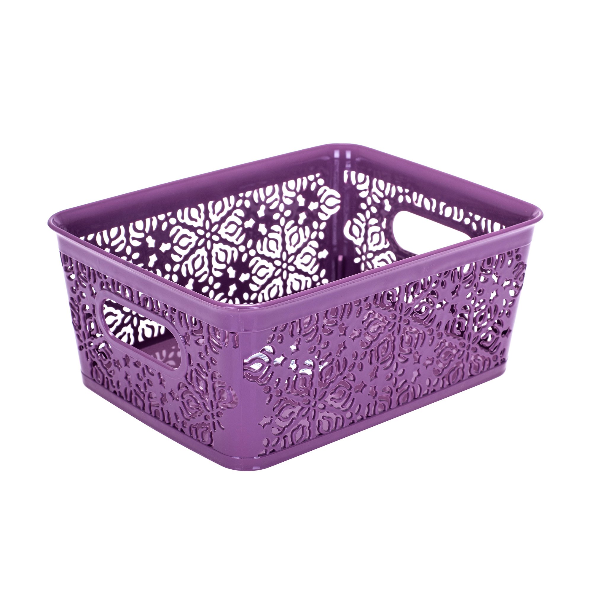 Кошик без кришки Violet House 0501 1 Ажур Plum, 10*19,5*25 см, 5 л