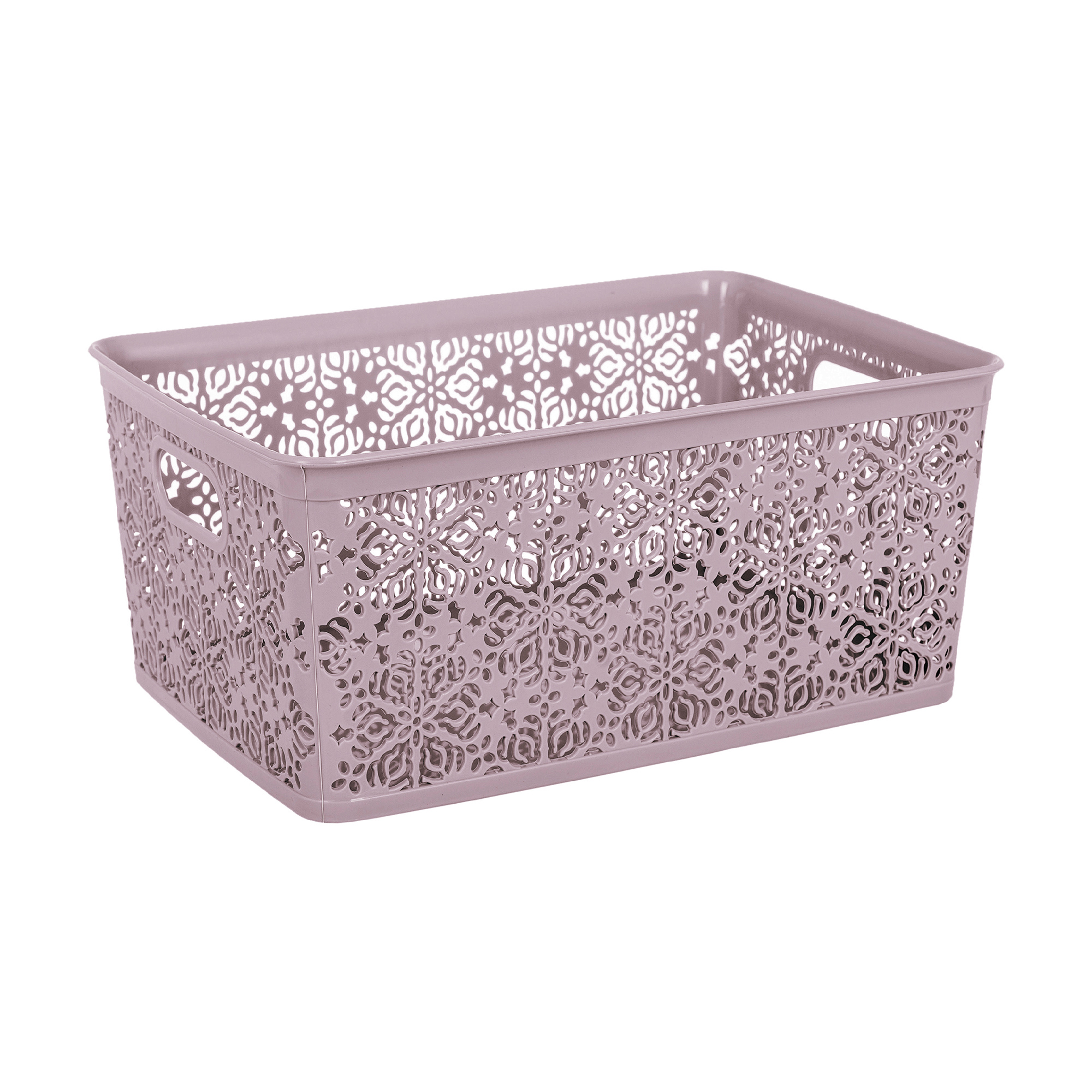 

Кошик без кришки Violet House 0501 1 Ажур Powder, 10*19,5*25 см, 5 л