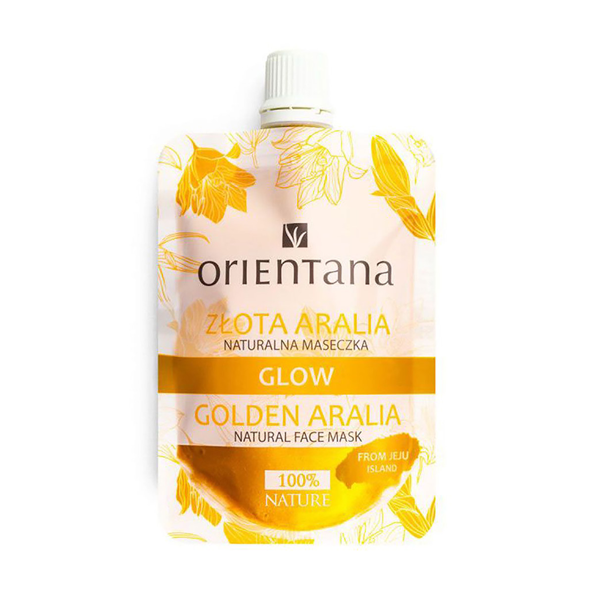 

Натуральна маска для обличчя Orientana Glow Natural Face Mask Golden Aralia Золота Аралія, 30 мл