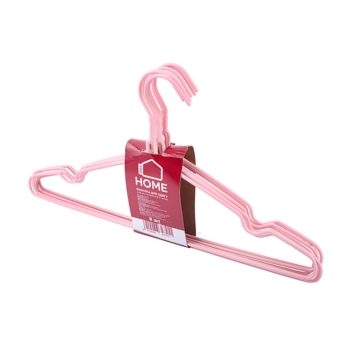

Набір вішалок для одягу Idea Home Pink 39.4*21*0.3 см, рожеві, 8 шт (6707233)