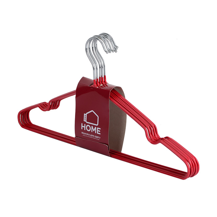 

Набір вішалок для одягу Idea Home Red 40.5*21*0.3 см, червоні, 8 шт (6722136)