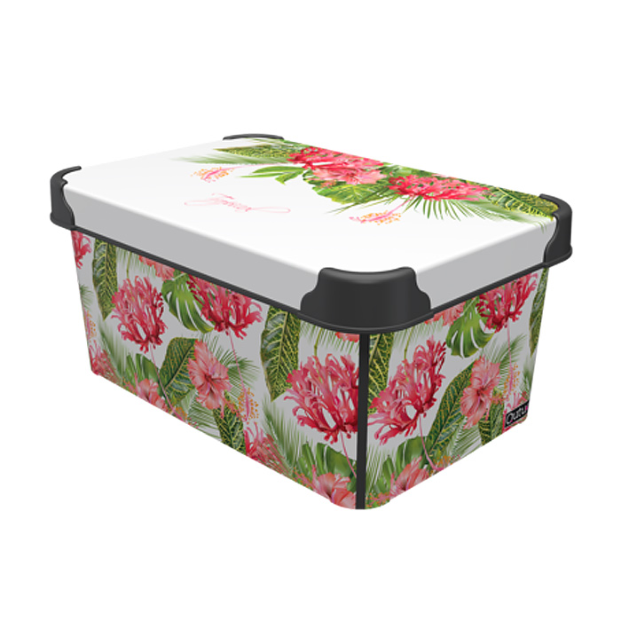 

Контейнер для зберігання з кришкою QUTU Style Box Botanic 13.5*19*28.5 см, 5 л