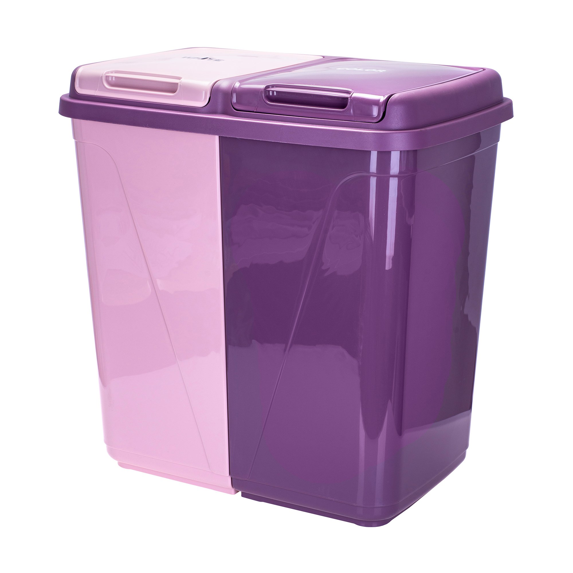 

Подвійний кошик для білизни з кришкою Violet House 0043 Prune, 60х37х58 см