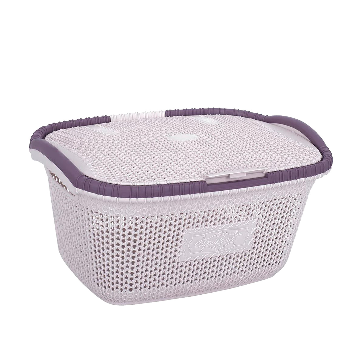 

Кошик для білизни з кришкою Violet House 1002 Віолетта Powder, 23.5*33.5*47, 28 л