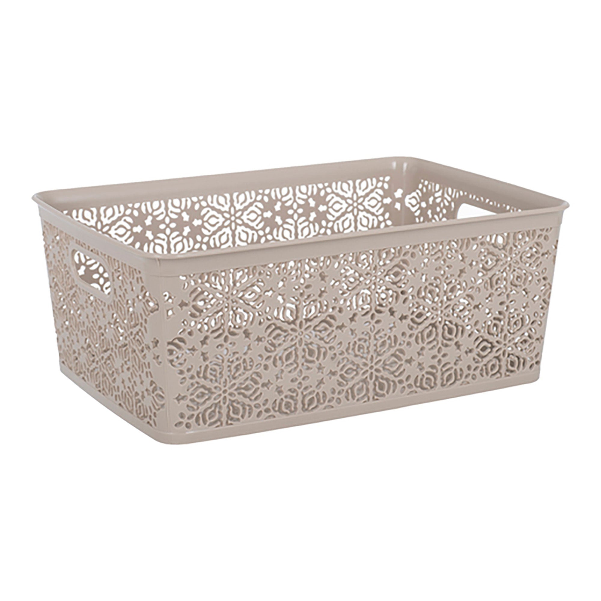 

Кошик для зберігання без кришки Violet House 0504 Ажур Cappuchino, 14.5*25.5*37 см, 14 л