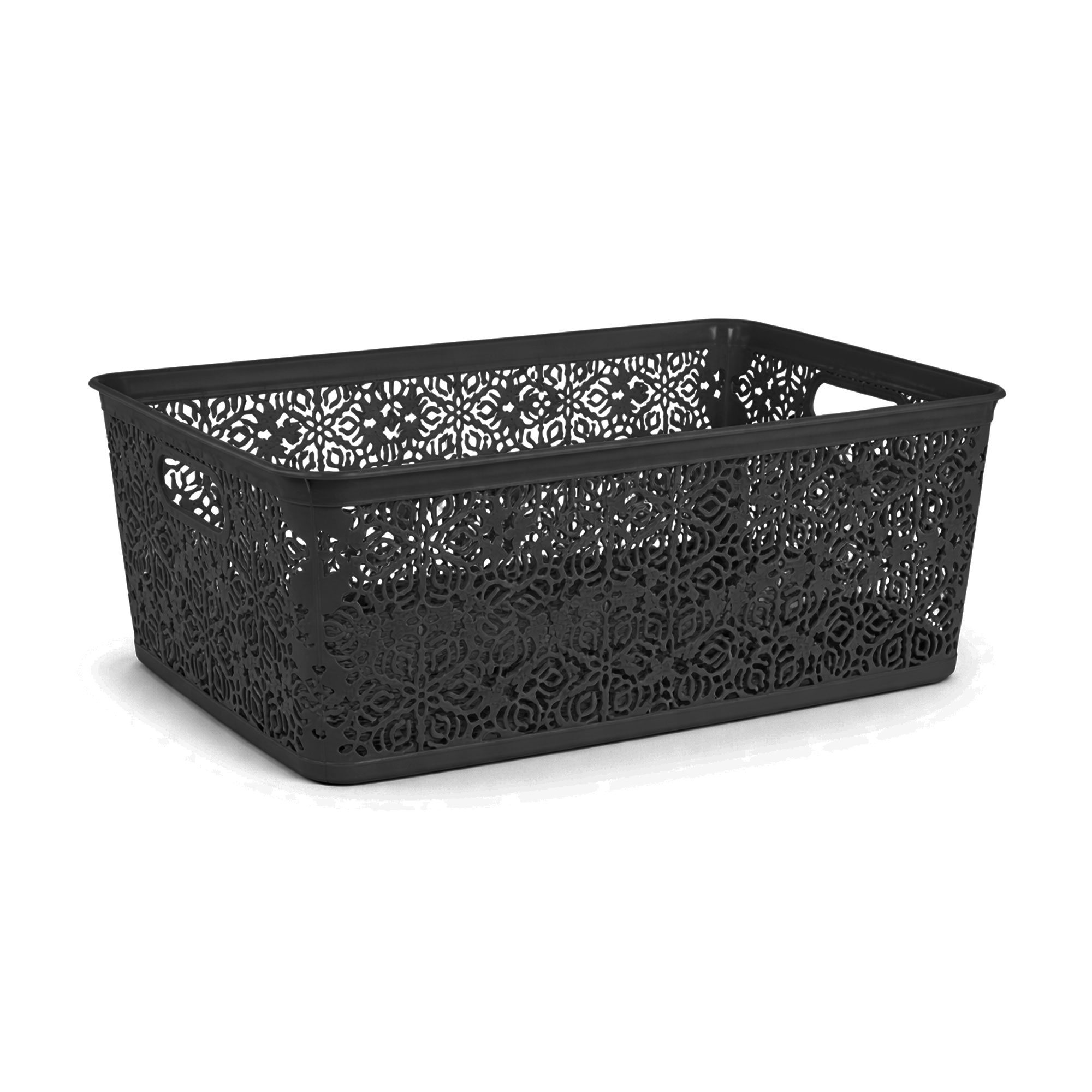 

Кошик для зберігання без кришки Violet House 0504 Ажур Coffee, 14.5*25.5*37 см, 14 л